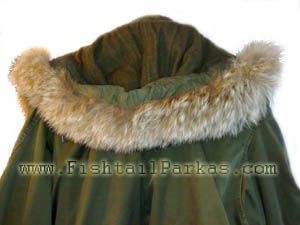 m-1951 fishtail parka real fur hood