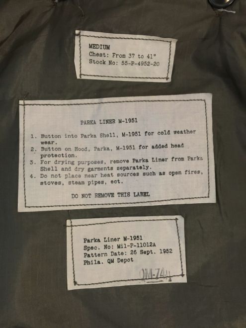 liner spec labels on 1956 revision model